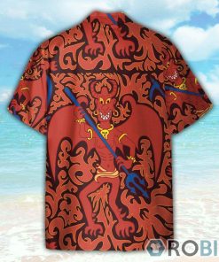 Cartoon Styled Demon Satanic Goth Gothic Hawaiian Shirt