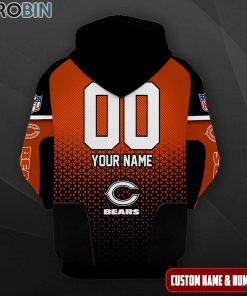 Chicago Bears Polygon Pattern Design 3D Hoodie Chicago Bears Polygon Pattern Design 3D Hoodie