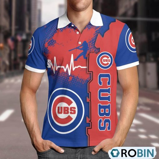 Chicago Cubs Heartbeat Polo Shirt, Cubs Shirt