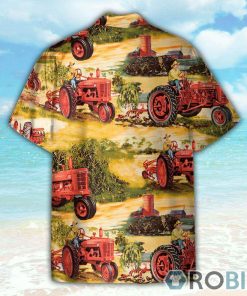 Childhood Red Tractor Farmer Hawaiian Shirt Childhood Red Tractor Farmer Hawaiian Shirt