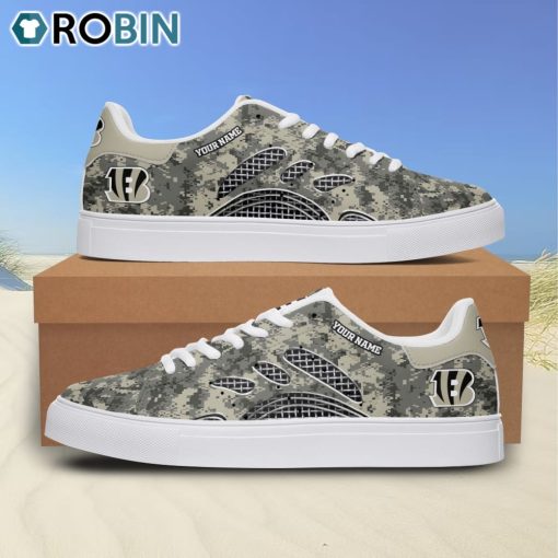 Cincinnati Bengals Camouflage Design Personalized Stan Smith Sneakers