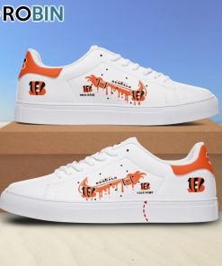 Cincinnati Bengals Logo Nike Drip Design Personalized Stan Smith Sneakers Cincinnati Bengals Logo Nike Drip Design Personalized Stan Smith Sneakers