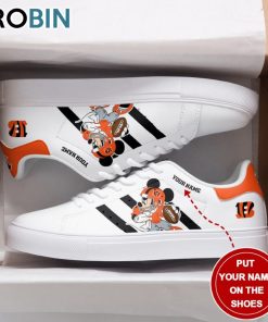 Cincinnati Bengals Mickey Football Personalized Stan Smith Sneakers Cincinnati Bengals Mickey Football Personalized Stan Smith Sneakers