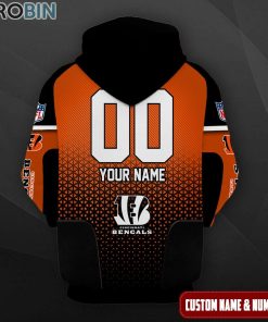 Cincinnati Bengals Polygon Pattern Design 3D Hoodie