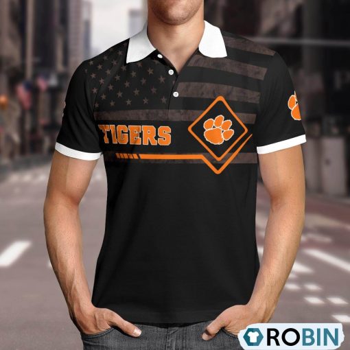 Clemson Tigers American Flag Polo Shirt, Clemson Tigers Merchandise