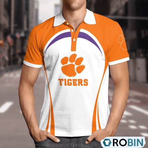 Clemson Tigers Curve Casual Polo Shirt, Clemson Merch