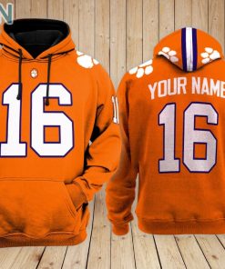 Clemson Tigers football Hoodie Custom Name and Number Clemson Tigers football Hoodie Custom Name and Number