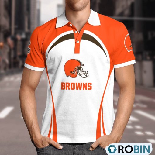 Cleveland Browns Curve Casual Polo Shirt, Browns Clothing