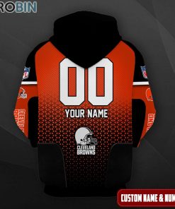 Cleveland Browns Polygon Pattern Design 3D Hoodie Cleveland Browns Polygon Pattern Design 3D Hoodie