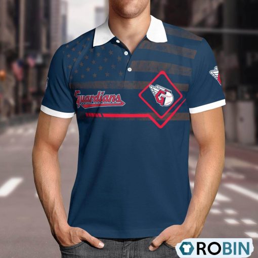 Cleveland Guardians American Flag Polo Shirt, Guardians Gifts
