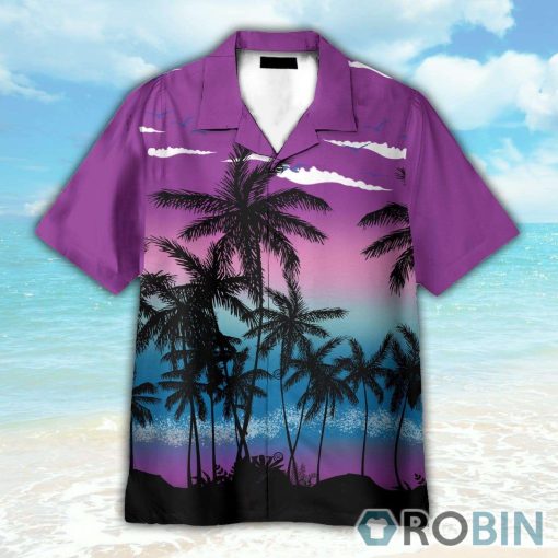 Coconut Tree On Beautiful Sunset Hawaiian Shirt