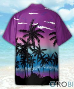 Coconut Tree On Beautiful Sunset Hawaiian Shirt Coconut Tree On Beautiful Sunset Hawaiian Shirt