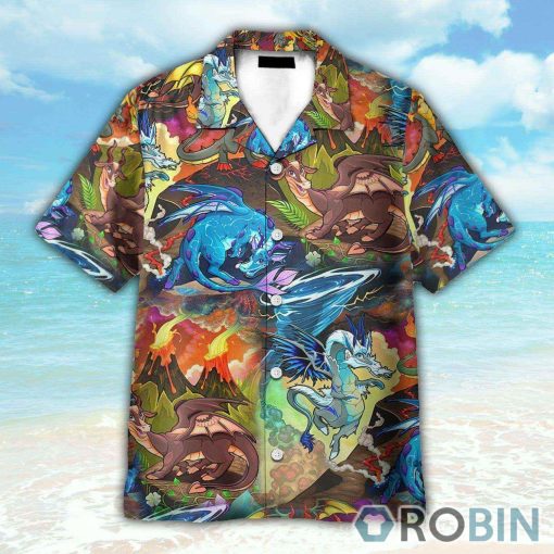 Colorful Art Elements Dragon Hawaiian Shirt QT306044