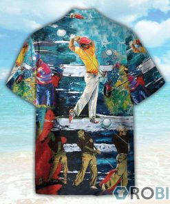 Colorful Art Playing Golf Hawaiian Shirt