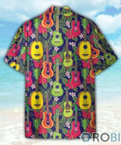 Colorful Fruit Ukulele Tropical Pattern Hawaiian Shirt