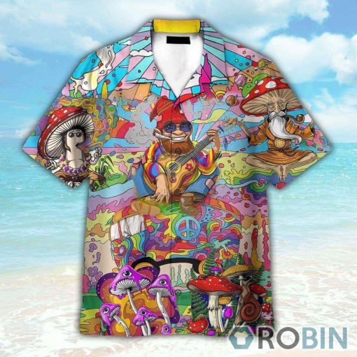 Colorful Mushroom Hippie Funny Button’s Up Shirts Hawaiian Shirt