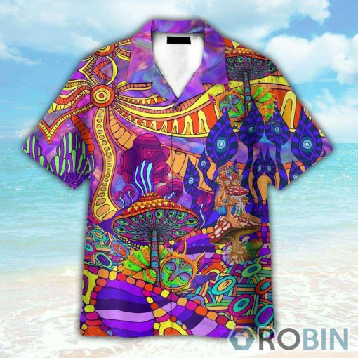 Colorful Mushroom Hippie Hawaiian Shirt