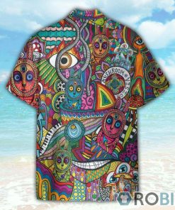 Colorful Mushroom Vision Hippie Hawaiian Shirt Colorful Mushroom Vision Hippie Hawaiian Shirt