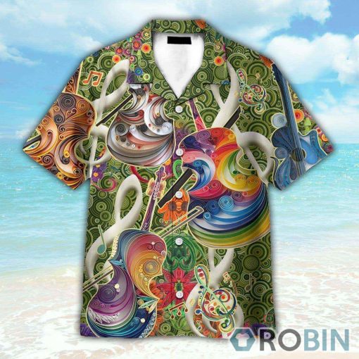 Colorful Soul Of Violin Hawaiian Shirt