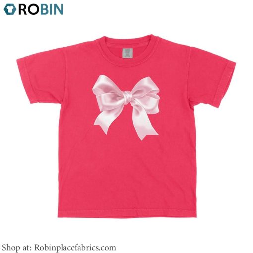 Colors Coquette Unisex Hoodie, Coquette Pink Bow Shirt Long Sleeve