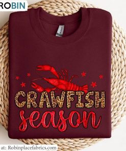 Crawfish Season Sweatshirt, Mardi Gras Short Sleeve Hoodie