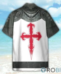 Crusader Knight Armor Button’s Up Shirts, Hawaiian Shirt