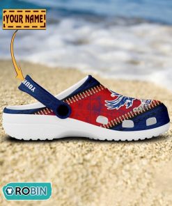 Crystal Palace F.C Leather Zip Design Crocs Shoes