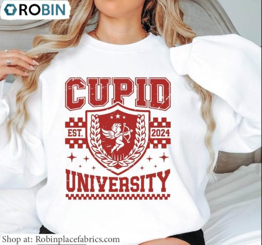 Cupid University Inspirational Shirt, University Short Sleeve Unisex Hoodie