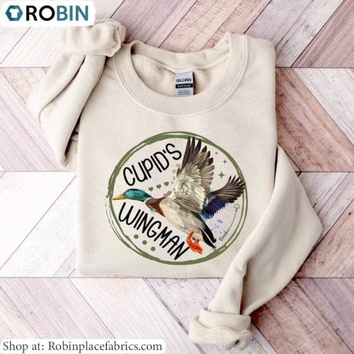 Cupids Wingman Valentine T Shirt, Valentine Mallard Duck Shirt Tee Tops
