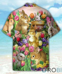 Cute Bunny Happy Easter Day Hawaiian Shirt