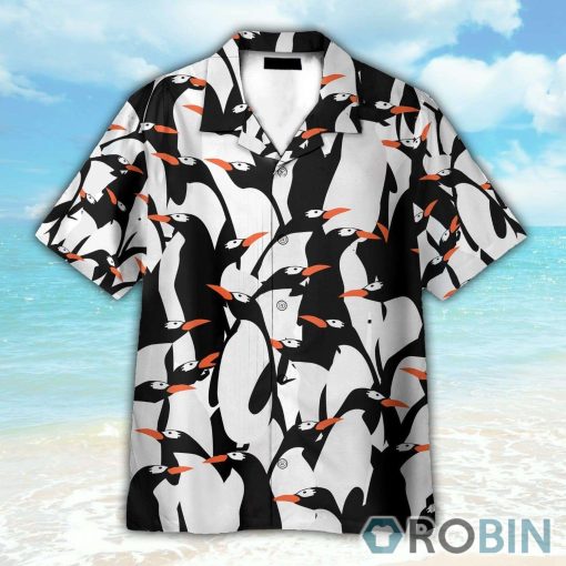 Cute Penguin Funny Button’s Up Shirts Hawaiian Shirt