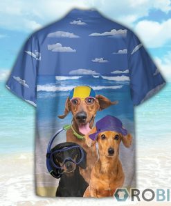 Dachshund Summer Beach Funny Button’s Up Shirts Hawaiian Shirt Dachshund Summer Beach Funny Button’s Up Shirts Hawaiian Shirt