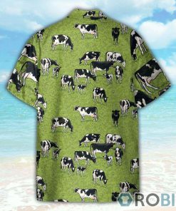 Dairy Cow On The Grass Field Hawaiian Shirt