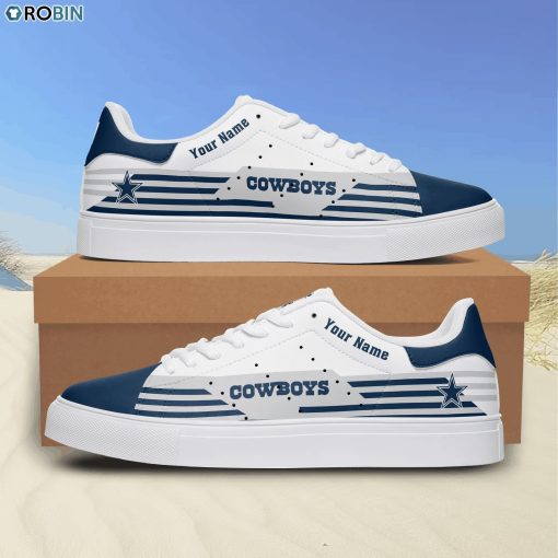Dallas Cowboys Logo Design Football Custom Name Stan Smith Sneakers