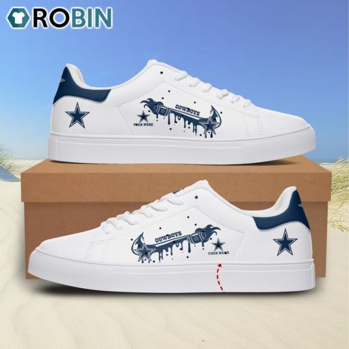 Dallas Cowboys Logo Nike Drip Design Personalized Stan Smith Sneakers
