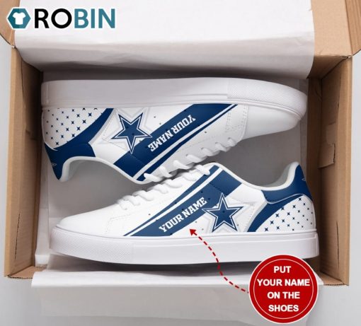 Dallas Cowboys Logo Pattern Football Custom Name Stan Smith Sneakers