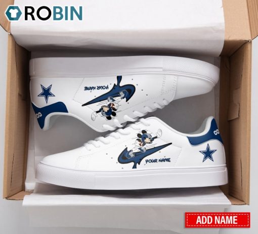 Dallas Cowboys Mickey Nike Logo Drip Personalized Stan Smith Sneakers