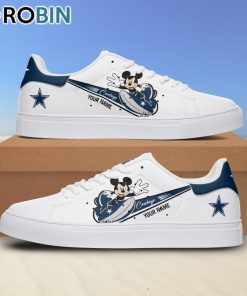 Dallas Cowboys Mickey Nike Logo Personalized Stan Smith Sneakers