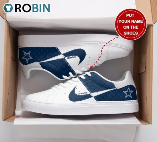 Dallas Cowboys Nike Football Custom Name Stan Smith Sneakers