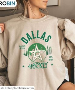 Dallas Stars Hockey Nhl Sweatshirt, Dallas Stars Shirt Short Sleeve