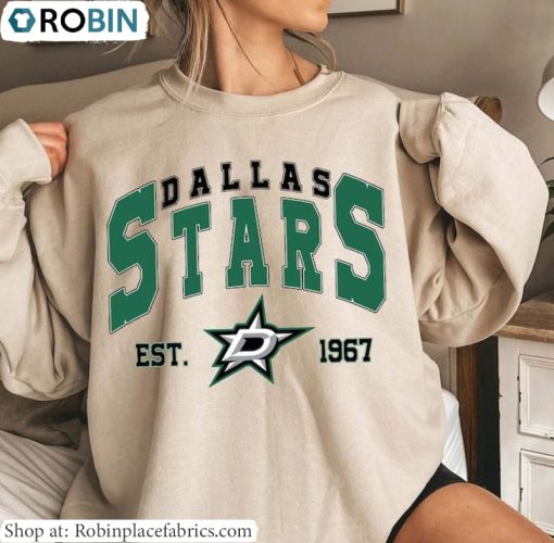 Dallas Stars Shirt, Jersey Hockey Retro Short Sleeve Hoodie