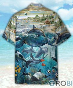 Dancing Dolphins In The Ocean Hawaiian Shirt