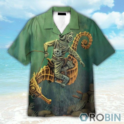 Deep Sea Cowboy Hippocampus Hawaiian Shirt