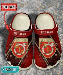 Degerfors IF Leather Zip Design Crocs Shoes