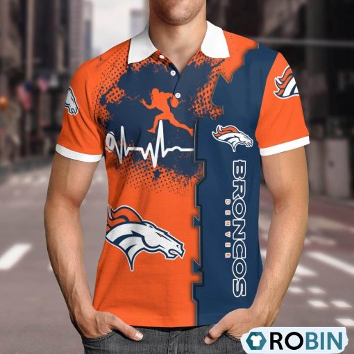 Denver Broncos Heartbeat Polo Shirt, Denver Broncos Shirt