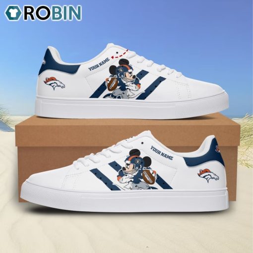 Denver Broncos Mickey Football Personalized Stan Smith Sneakers