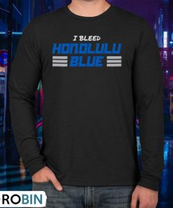 Detroit Lions I Bleed Honolulu Blue Shirt Detroit Lions I Bleed Honolulu Blue Shirt