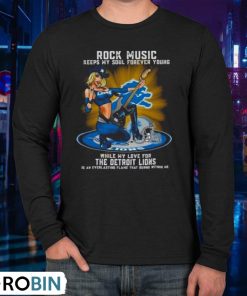 Detroit Lions Rock Music Keep My Soul Forever Young 2024 Shirt
