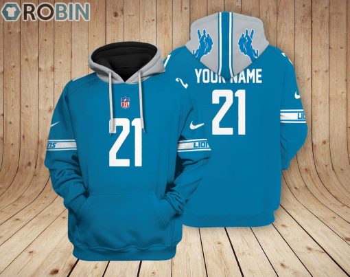 Detroit Lions Teams Hoodie Custom Name and Number