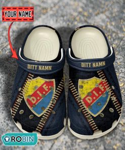 Djurg�rdens IF Fotbollsf�rening Leather Zip Design Crocs Shoes Djurg�rdens IF Fotbollsf�rening Leather Zip Design Crocs Shoes